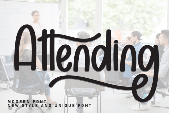 Attending: The Whimsical Display Font for Scroll-Stopping Content