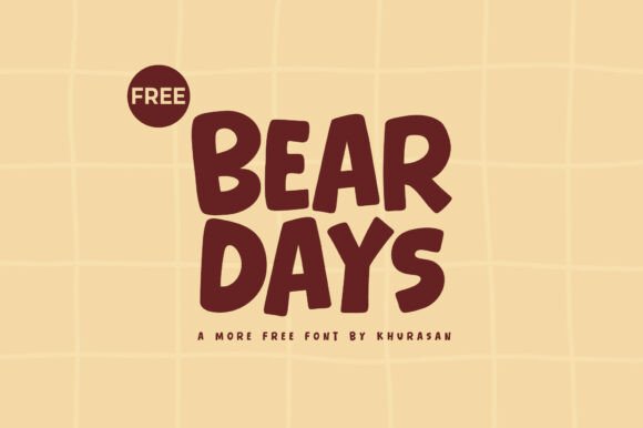 Bear Days: A Modern Cute Display Font for Editorial Design