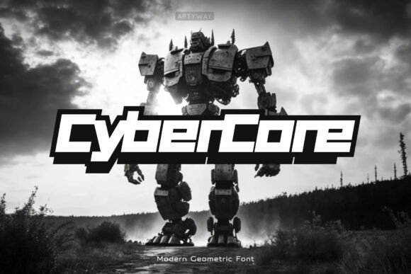 Cybercore: A Bold Display Font for Modern Brands