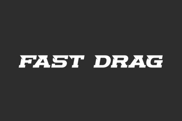 Fast Drag Typeface for Bold Racing Branding