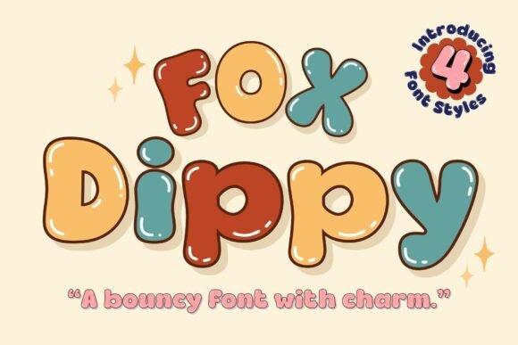 Fox Dippy: The Bouncy Display Font for Scroll-Stopping Content