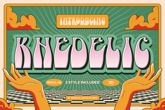 Khedelic: The Retro Futurism Display Font for Bold Campaigns