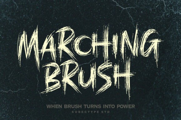 Marching Brush Typeface for Bold Business Branding