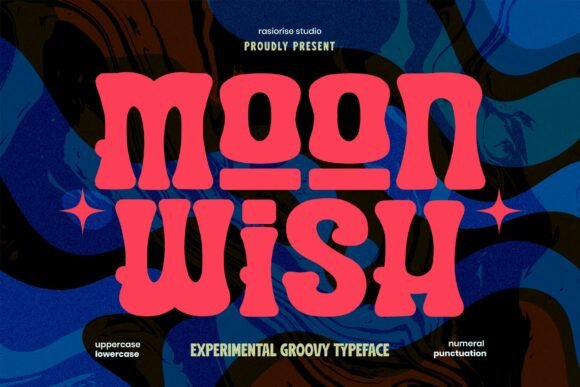 Moonwish: A Groovy Display Font for Bold Branding