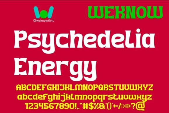 Psychedelia Energy: A Bold 70s Display Font for Makers